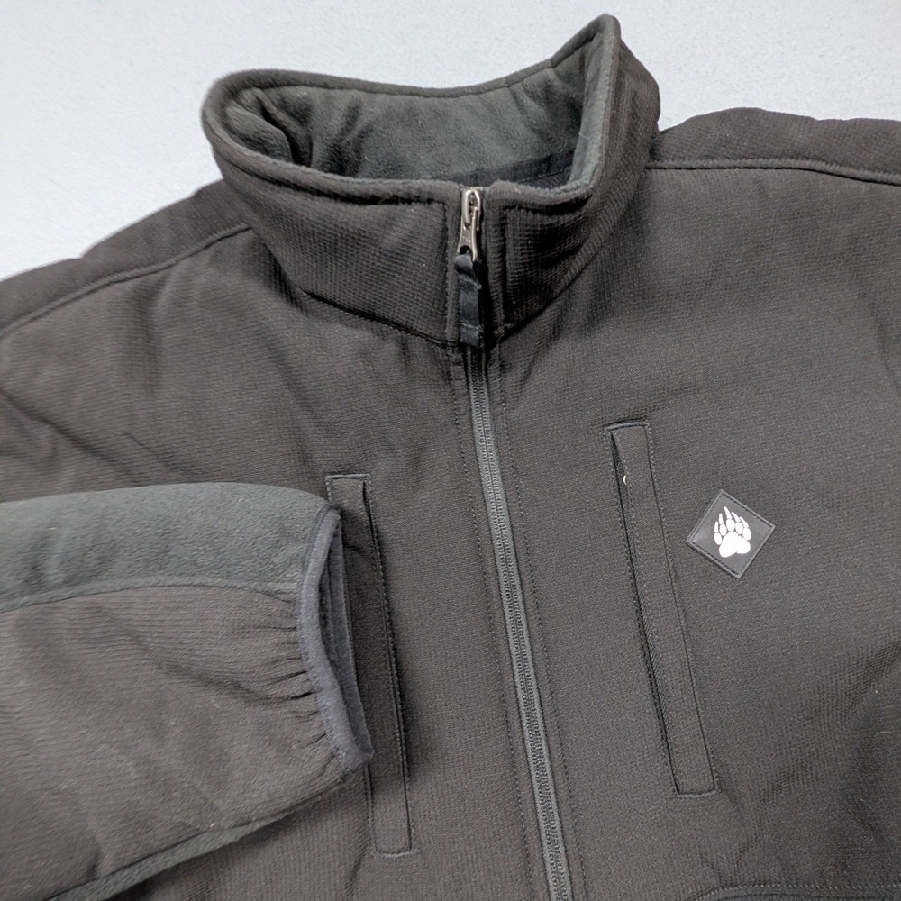 Alaskan Hardgear Fleece Jacket Mens 2XL Tall Black Full Zip Duluth Trading Co